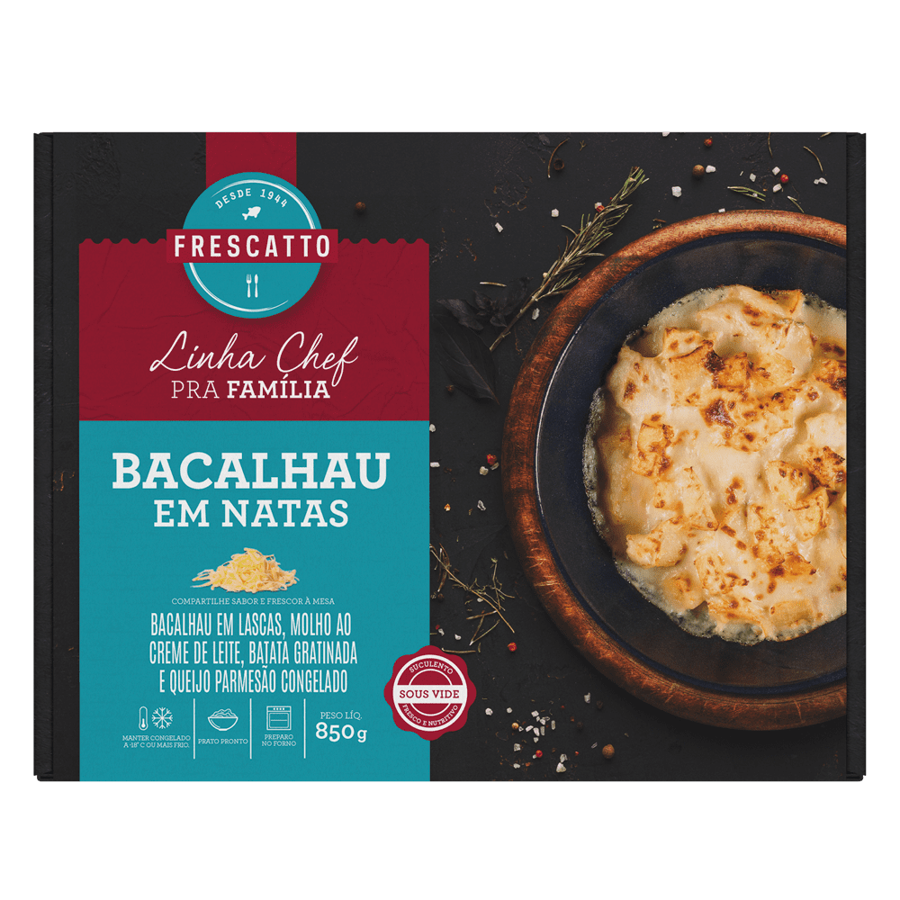 Bacalhau em Natas 850g - Frescatto