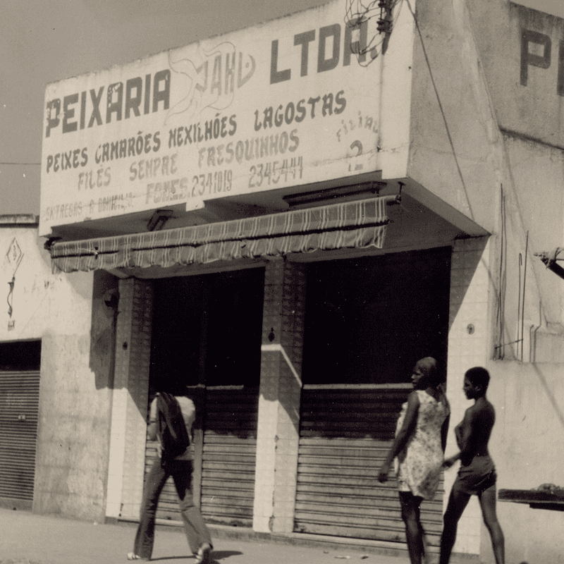 Foto da fachada da antiga peixaria Jahu